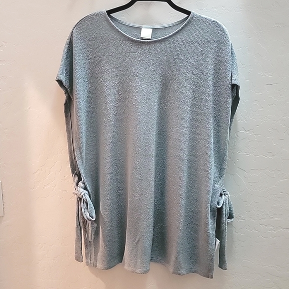 NWT H&M Soft Blue Poncho S Large - Picture 1 of 8